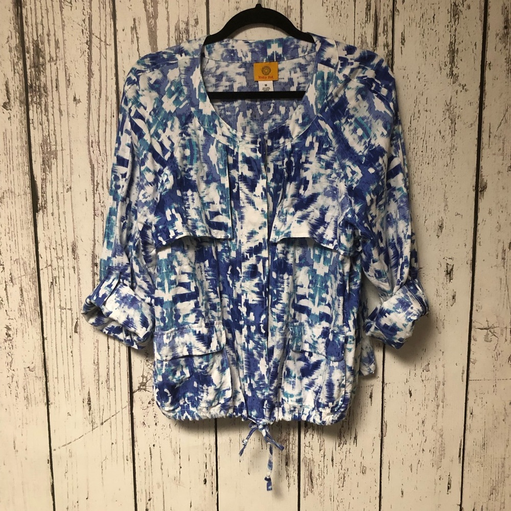 🛍 Ruby Rd. Lightweight Jacket Watercolor Blue 18
